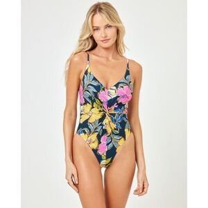 L*Space size S Devi One Piece Classic Swimsuit Floral Tropical Multicolor New